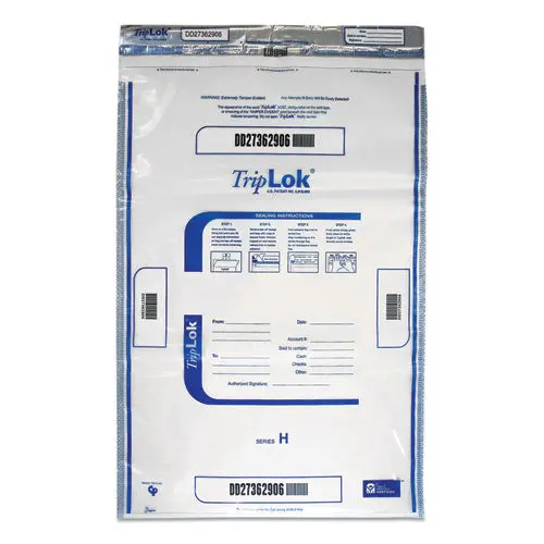 Deposit Bag, 19 X 23, 4 Mil Thick, Plastic, Clear, 50-Pack 1