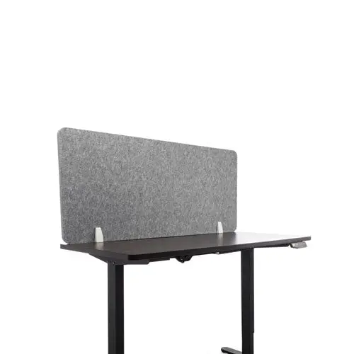 Desk Screen Cubicle Panel And Office Partition Privacy Screen, 54.5 X 1 X 23.5, Polyester, Gray 1