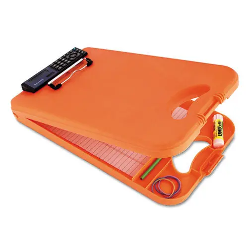 Deskmate Ii W-Calculator, 1-2" Clip Cap, 8 1-2 X 12 Sheets, Hi-Vis Orange 1