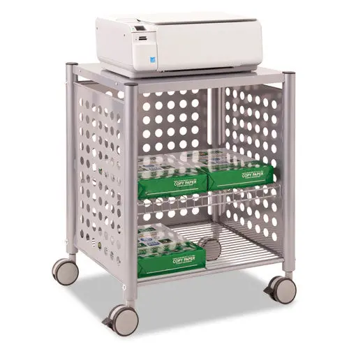 Deskside Machine Stand, Two-Shelf, 21.5W X 17.88D X 27H, Matte Gray 1