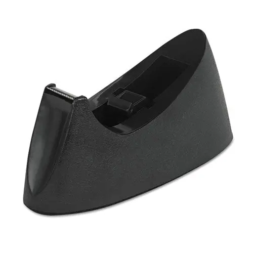 Desktop Tape Dispenser, 1" Core, Weighted Nonskid Base, Black 1
