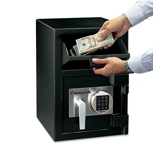 Digital Depository Safe, Large, 0.94 Cu Ft, 14W X 15.6D X 20H, Black 1
