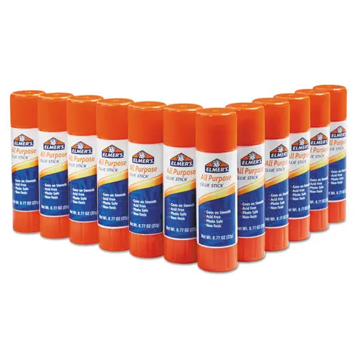 Disappearing Glue Stick, 0.77 Oz, Applies White, Dries Clear, 12-Pack 1