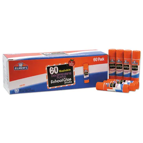 Disappearing Purple All Purpose Glue Sticks, 0.24 Oz, Dries Clear, 60-Box 1