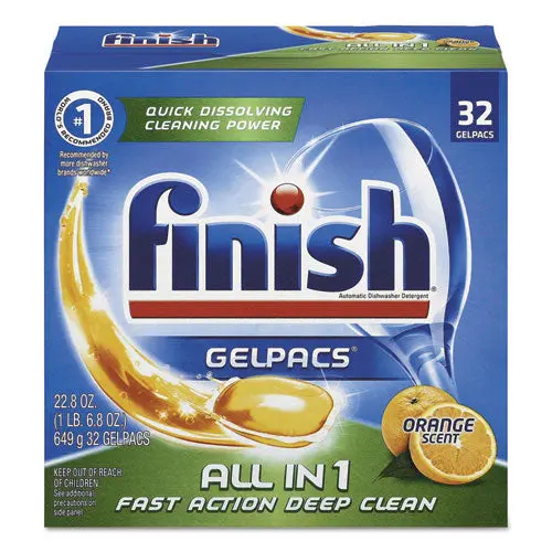 Dish Detergent Gelpacs, Orange Scent, Box Of 32 Gelpacs, 8 Boxes-Carton 1
