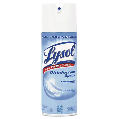 Disinfectant Spray, Crisp Linen Scent, Liquid, 12.5Oz Aerosol, 12-Carton 1
