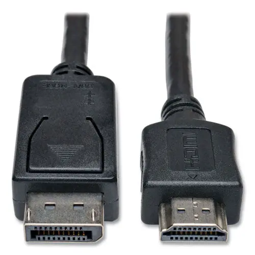 Display Port To Hdmi Adapter Cable, 3 Ft, Black 1