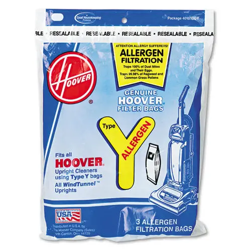 Disposable Allergen Filtration Bags For Commercial Windtunnel Vacuum, 3-Pack 1