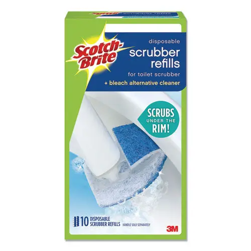 Disposable Toilet Scrubber Refill, Blue-White, 10-Pack 1