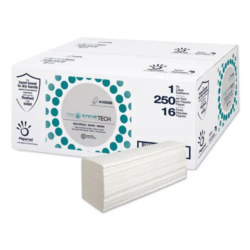 Dissolvetech Paper Towel, 5.3" X 8", White, 16 Packs-Carton 1