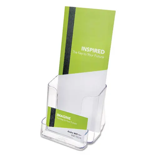 Docuholder For Countertop-Wall-Mount W-Card Holder, 4.38W X 4.25D X 7.75H, Clear 1