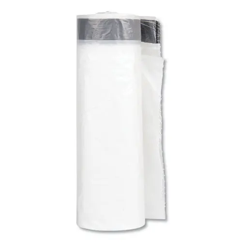 Draw-Tuff Institutional Draw-Tape Can Liners, 23 Gal, 1 Mil, 38" X 28.5", Natural, 150-Carton 1