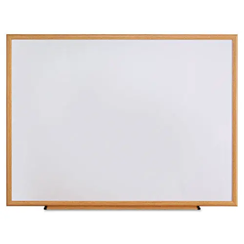 Dry Erase Board, Melamine, 48 X 36, Oak Frame 1