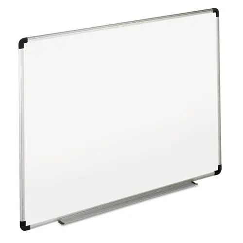 Dry Erase Board, Melamine, 48 X 36, White, Black-Gray Aluminum-Plastic Frame 1