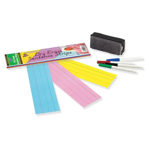 Dry Erase Sentence Strips, 12 X 3, Assorted, 20 Per Pack 1
