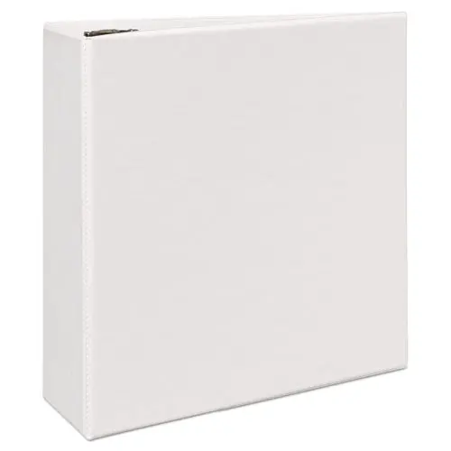 Durable View Binder With Durahinge And Ezd Rings, 3 Rings, 4" Capacity, 11 X 8.5, White, (9801) 1