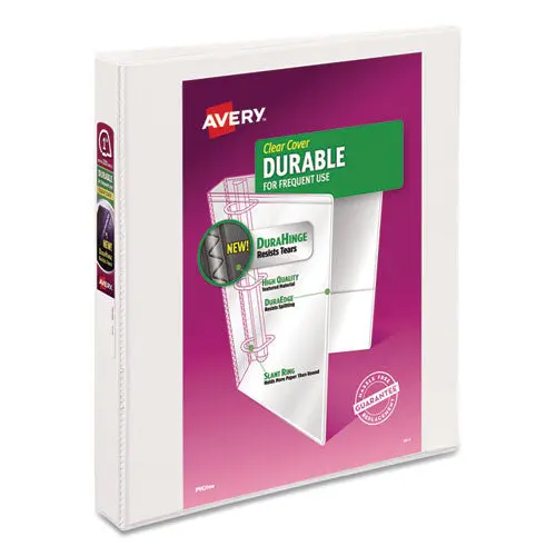Durable View Binder With Durahinge And Slant Rings, 3 Rings, 1" Capacity, 11 X 8.5, White, 4-Pack 1