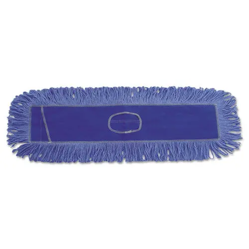 Dust Mop Head, Cotton-Synthetic Blend, 36 X 5, Looped-End, Blue 1
