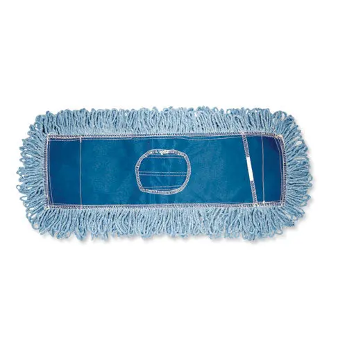 Dust Mop Head, Cotton-Synthetic Blend, 48" X 5", Blue 1