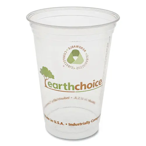 Earthchoice Compostable Cold Cups, 20 Oz, Clear-Printed, 600-Carton 1