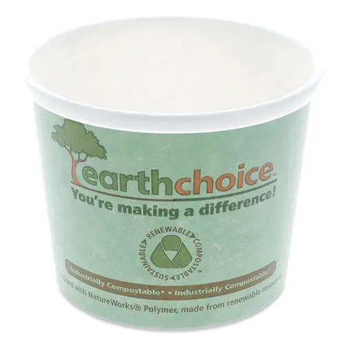 Earthchoice Compostable Container, Medium Soup, 12 Oz, 3.63" Diameter X 3.63"H, Teal, 500-Carton 1