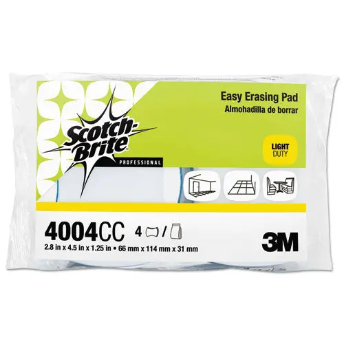 Easy Erasing Pad 4004, 2 4-5 X 4 1-2 X 1 1-5, Blue-White, 4 Per Pack 1