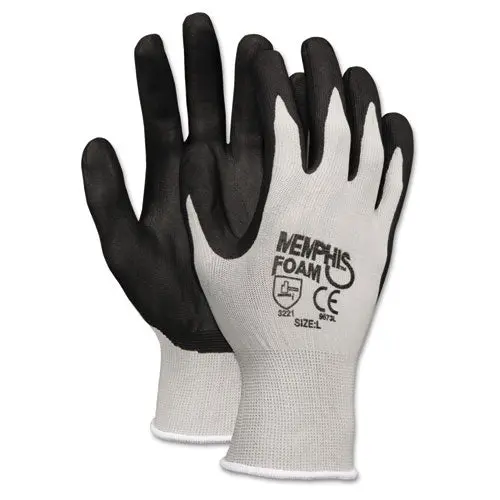 Economy Foam Nitrile Gloves, Small, Gray-Black, 12 Pairs 1