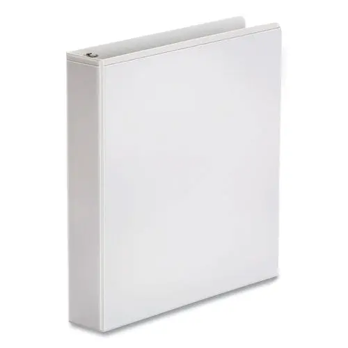 Economy Round Ring View Binder, 3 Rings, 1.5" Capacity, 11 X 8.5, White, 12-Carton 1