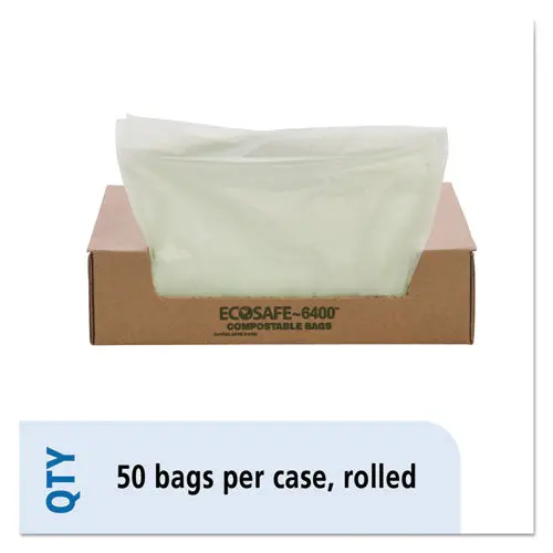 Ecosafe-6400 Bags, 32 Gal, 0.85 Mil, 33" X 48", Green, 50-Box 1