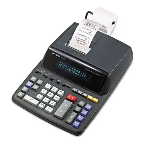 El2196bl Two-Color Printing Calculator, Black-Red Print, 3.7 Lines-Sec 1