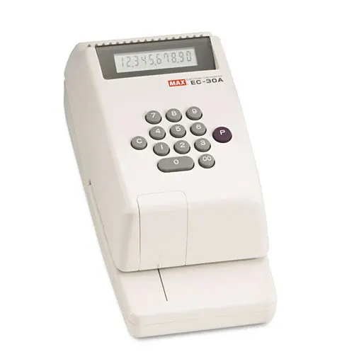 Electronic Checkwriter, 10-Digit, 4-3-8 X 9-1-8 X 3-3-4 1