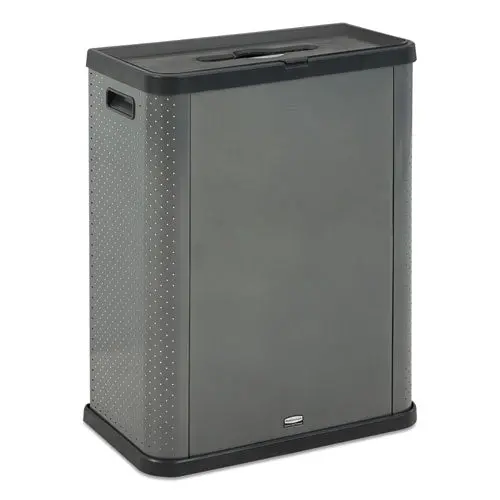 Elevate Decorative Refuse Container, Mixed Recycling, 23 Gal, 25.14 X 12.8 X 31.5, Pearl Dark Gray 1