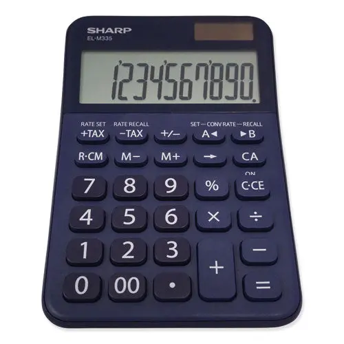 Elm335bbl Desktop Calculator, 10-Digit Lcd, Blue 1