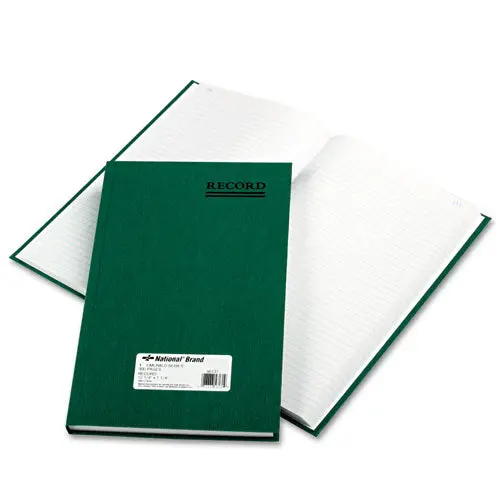 Emerald Series Account Book, Green Cover, 300 Pages, 12 1-4 X 7 1-4 1
