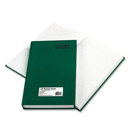 Emerald Series Account Book, Green Cover, 500 Pages, 12 1-4 X 7 1-4 1