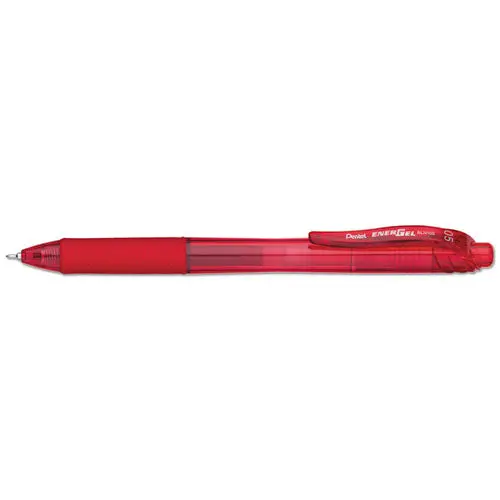 Energel-X Retractable Gel Pen, 0.5 Mm Needle Tip, Red Ink-Barrel, Dozen 1