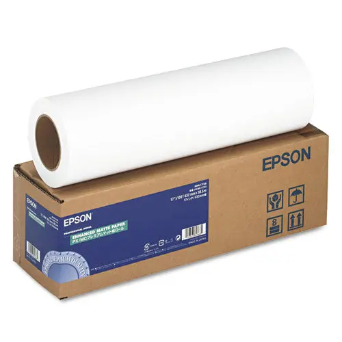 Enhanced Photo Paper Roll, 3" Core, 17" X 100 Ft, Matte Bright White 1