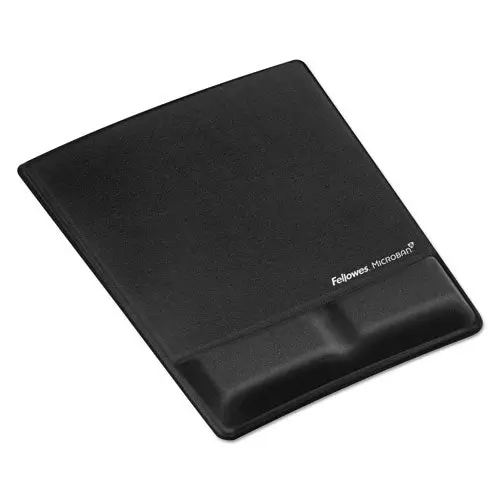 Ergonomic Memory Foam Wrist Support W-Attached Mouse Pad, Black 1