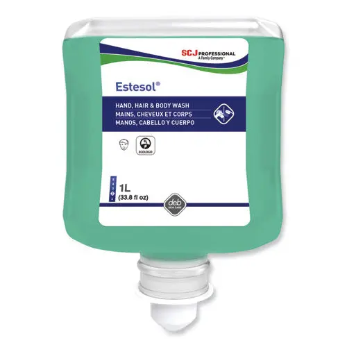 Estesol Hand, Hair And Body Cleaner, Rainforest Scent, 1 L Cartridge Refill, 6-Carton 1
