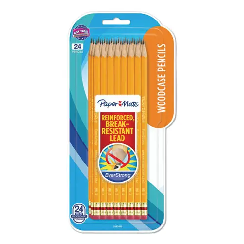 Everstrong #2 Pencils, Hb (#2), Black Lead, Yellow Barrel, 24-Pack 1