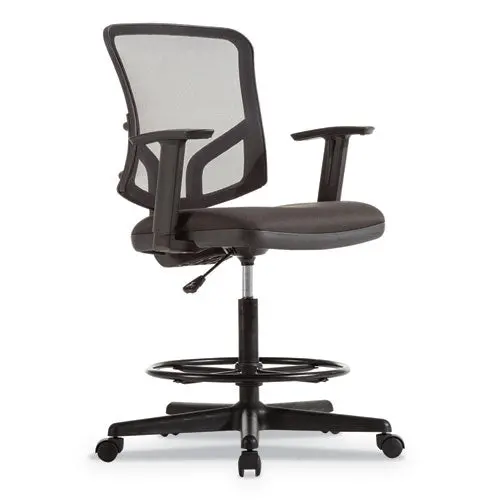 Everyday Task Stool, 29.5" Seat Height, Supports Up To 275 Lbs, Black Seat-Black Back, Black Base 1