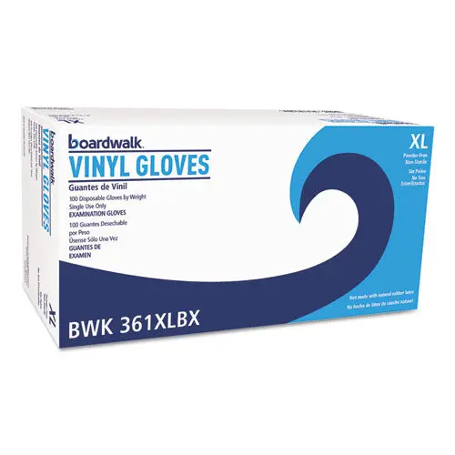 Exam Vinyl Gloves, Clear, X-Large, 3 3-5 Mil, 1000-Carton 1