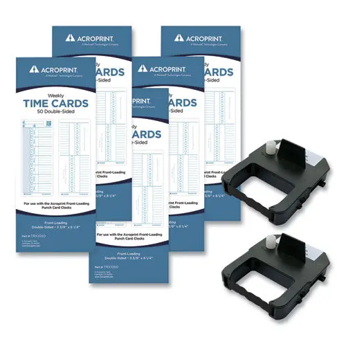 Exp250 Accessory Bundle, 3.38 X 8.25, Weekly, Two-Sided, 250 Cards And 2 Ribbons-Kit 1
