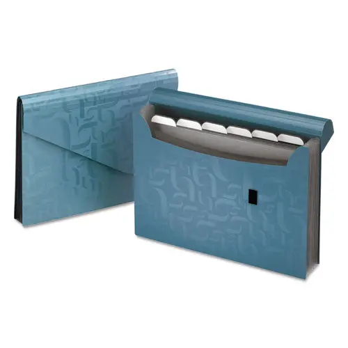 Expanding Poly Files, 3.5" Expansion, 7 Sections, 1-6-Cut Tab, Letter Size, Blue 1