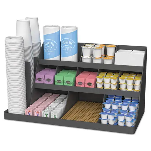 Extra Large Coffee Condiment And Accessory Organizer,24 X 11 4-5 X 12 1-2, Black 1
