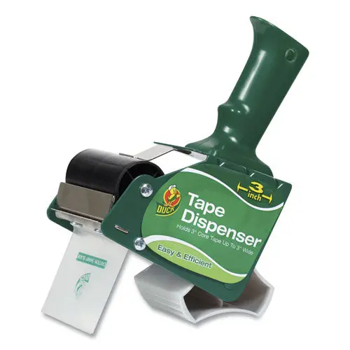 Extra-Wide Packaging Tape Dispenser, 3" Core, Green 1