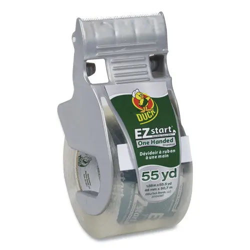 Ez Start Premium Packaging Tape With Dispenser, 1.5" Core, 1.88" X 55.5 Yds, Clear 1