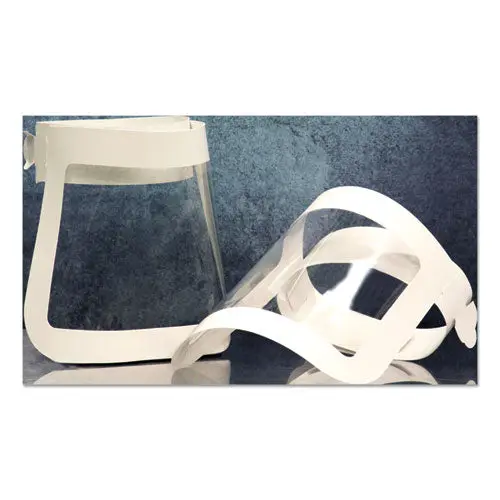 Face Shield, 20.5 To 26.13 X 10.69, One Size Fits All, White-Clear, 225-Carton 1