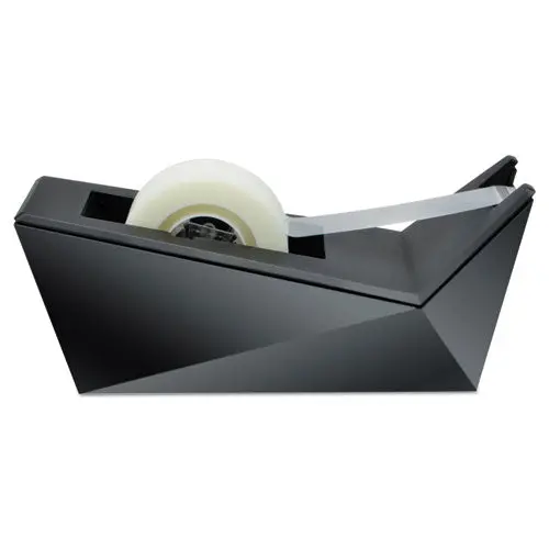 Facet Design One-Handed Dispenser, With 3-4 X 350 Tape Roll, 1" Core, Black 1