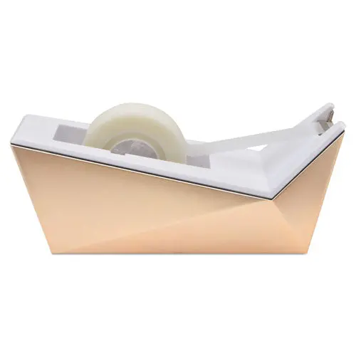Facet Design One-Handed Dispenser, With 3-4 X 350 Tape Roll, 1" Core, Copper 1